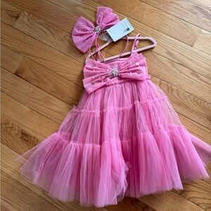 Ooh! La, La! Couture Pink Tulle Dress with Star Accents